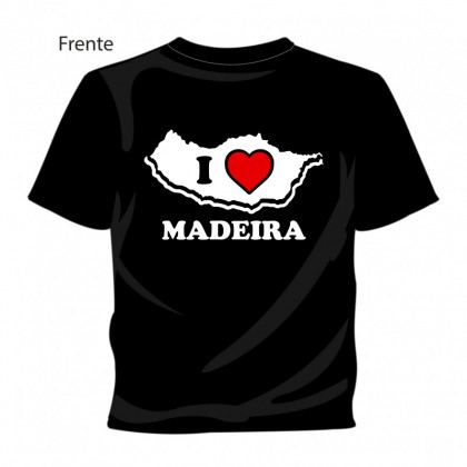 T-shirt "I Love Madeira" Preto
