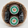 Zwei Mini-Honigkuchen und zwei Flaschen und Korb 200g