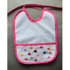 Bib Rosa mit Herzen