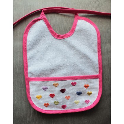 Bib Rosa mit Herzen