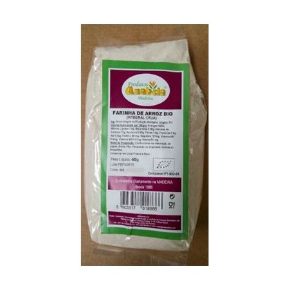 Farinha de Arroz (integral crua) Biológica 400 GRS