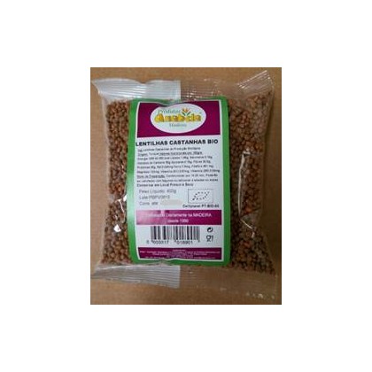 Lentilhas Castanhas Biológicas 400 GRS